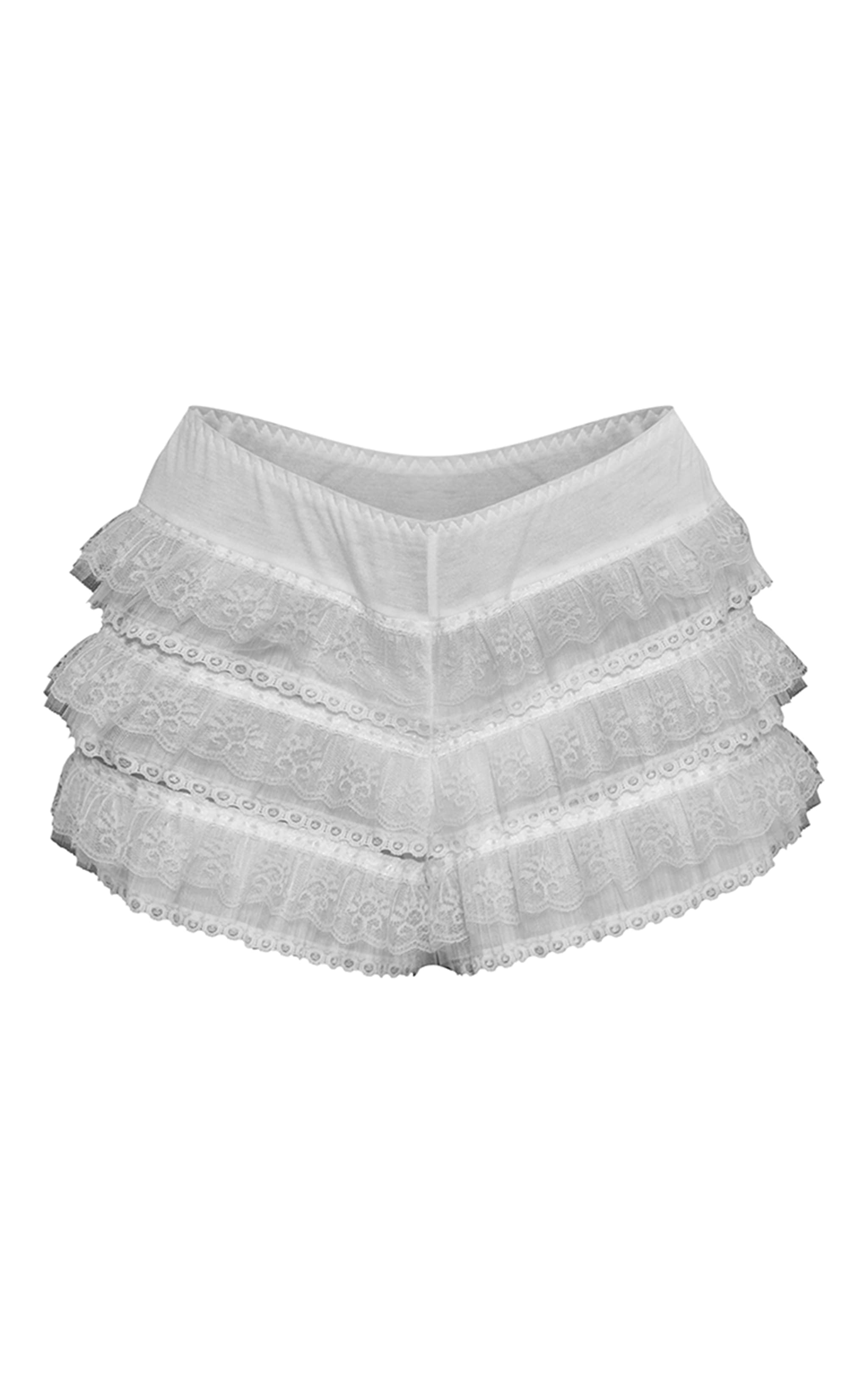 White Lace Frill Bloomer Panties Shorts image 5