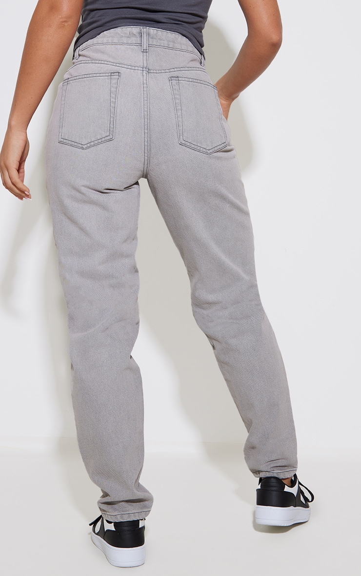 PRETTYLITTLETHING Jean style mom gris image 3