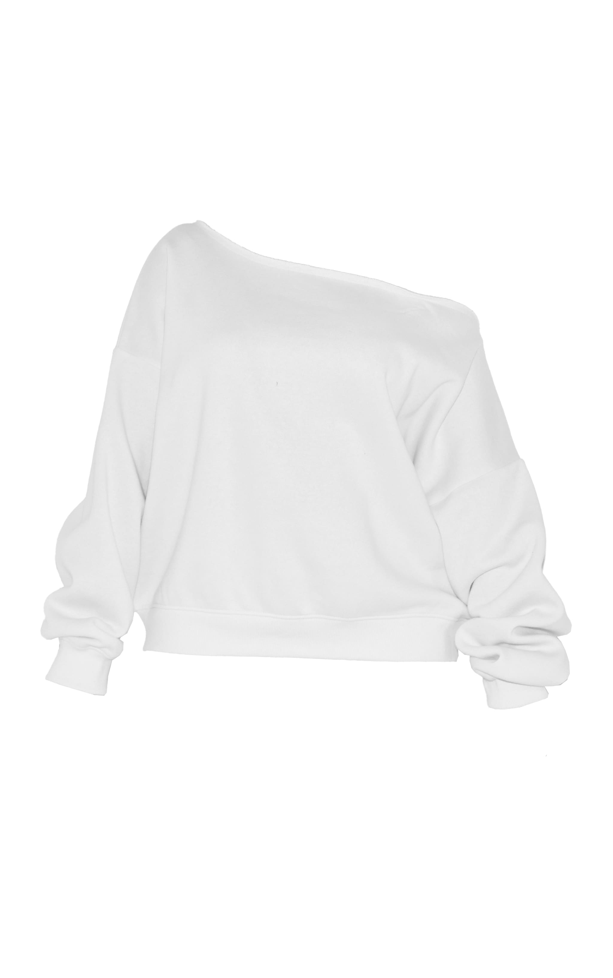 Shape Cream Sweat Raw Edge Slouch Sweatshirt image 5
