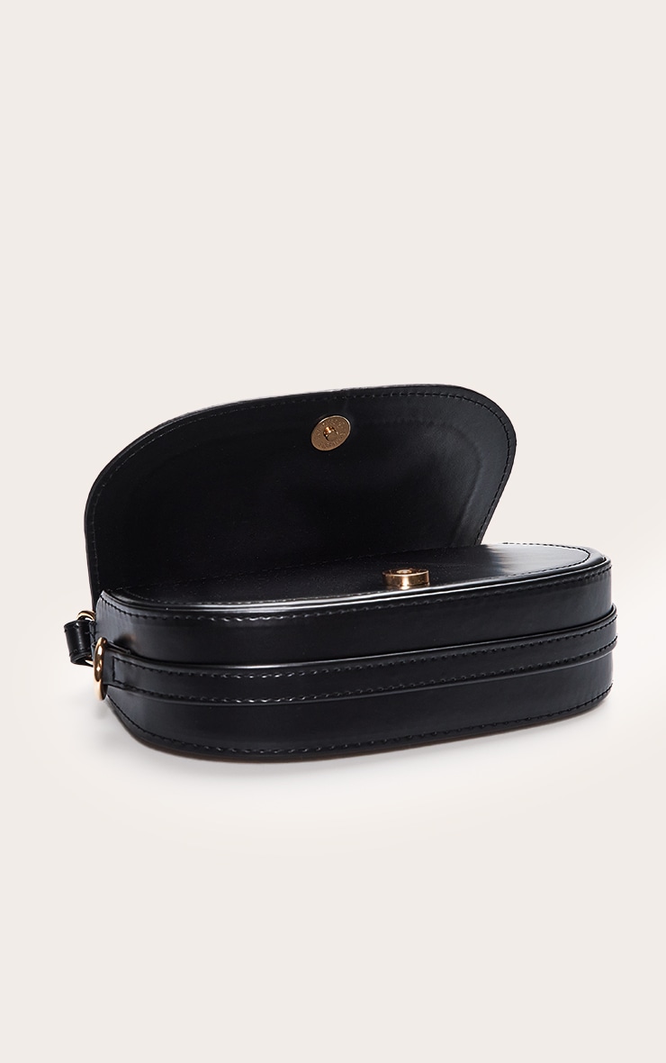 Black Mini Round Cross Body Bag image 4