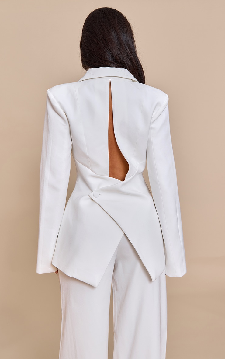 Petite Cinched Waist Open Back Blazer image 2