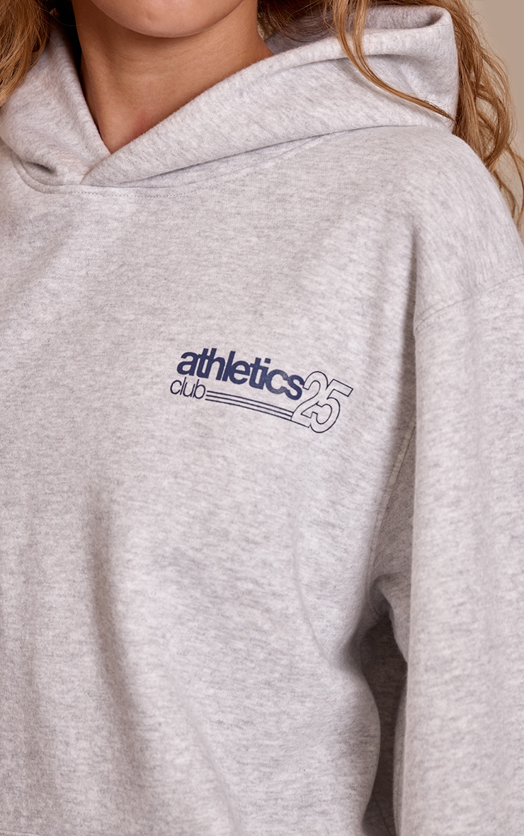 Ash Grey Athletics 25 Cotton Fleece Oversized Pull Over Hoodie image 4
