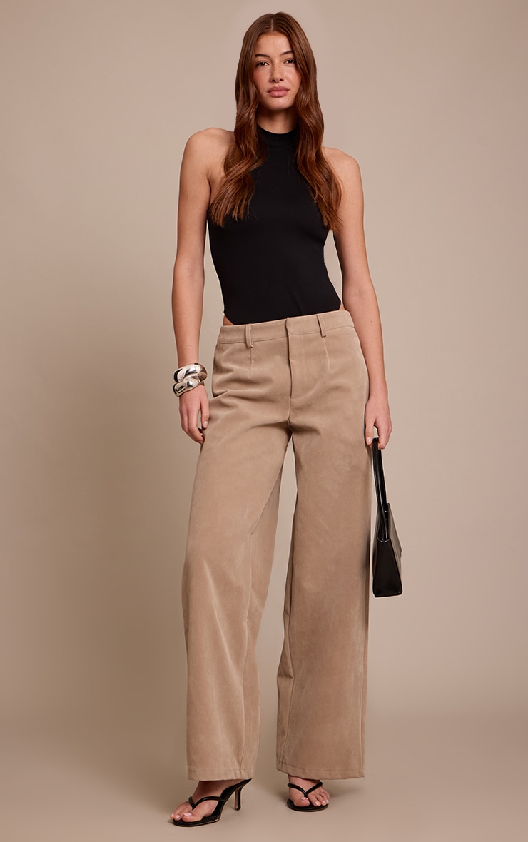 Black Modal High Neck Racer Bodysuit image 3