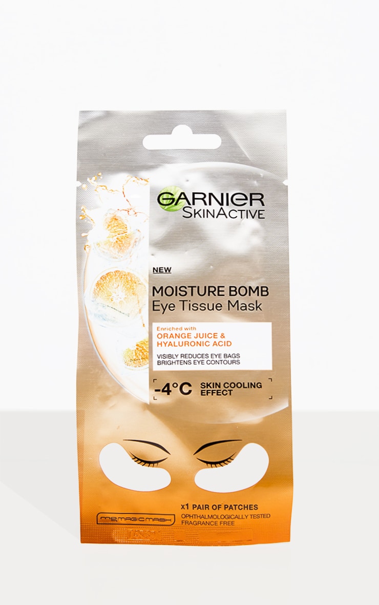 Garnier Masque tissu yeux illuminant au jus d'orange et à l'acide hyaluronique image 2