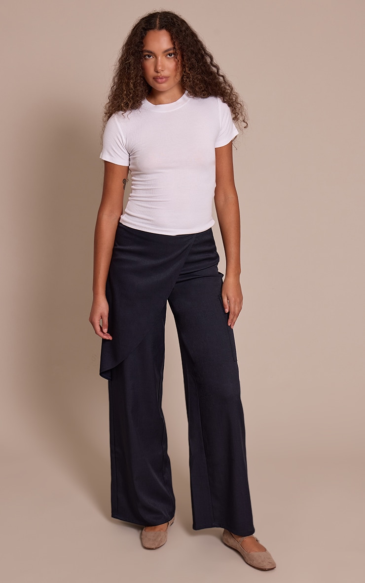 Tall Navy Woven Wrap Detail Cargos  image 1