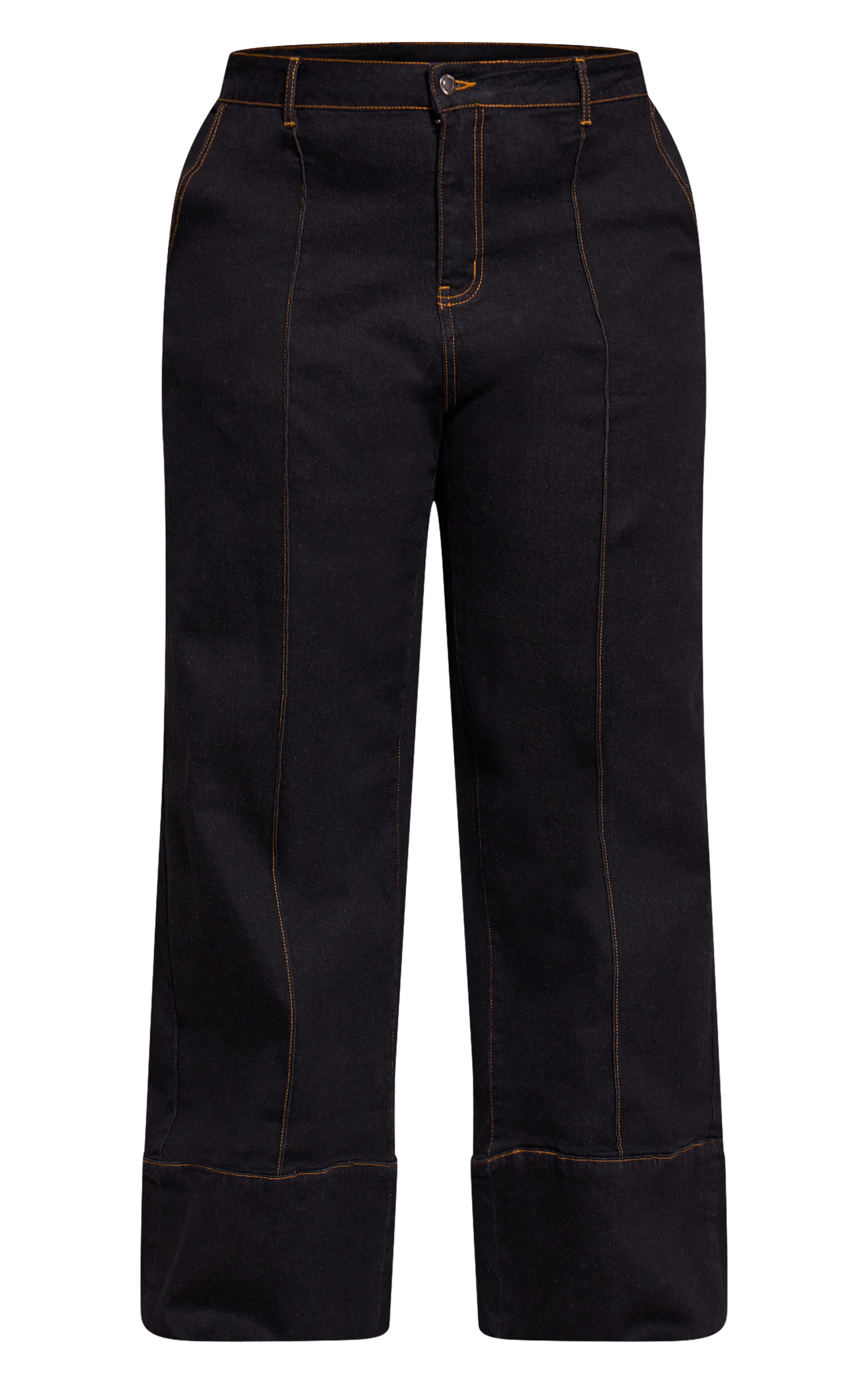 Plus Dark Indigo Turn Up Detail Jean image 5