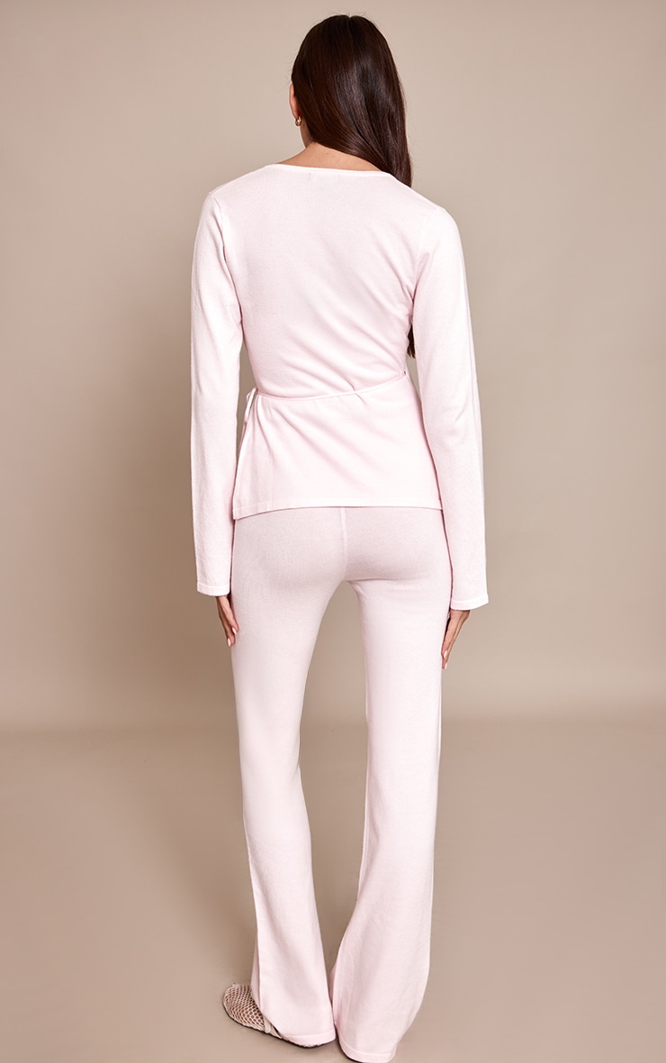 Pink Fine Knit Flared Legging image 3