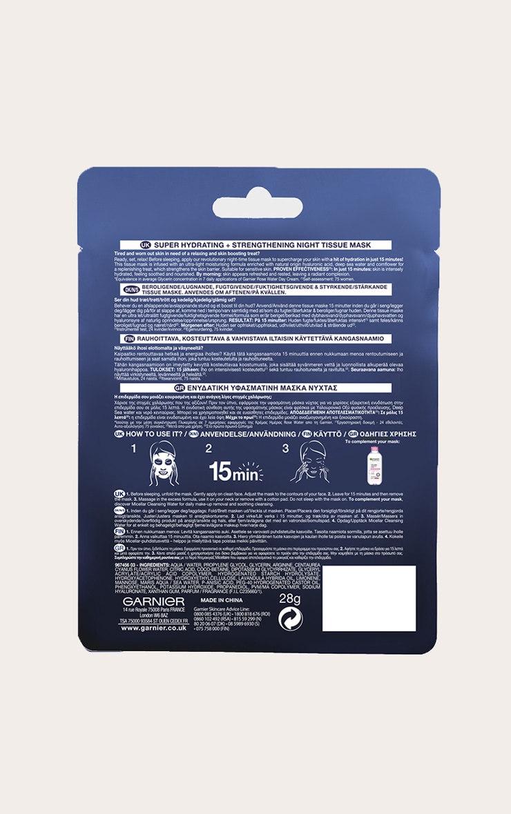 Garnier Moisture Bomb Night-Time Deep Sea Water and Hyaluronic Acid Sheet Mask image 2