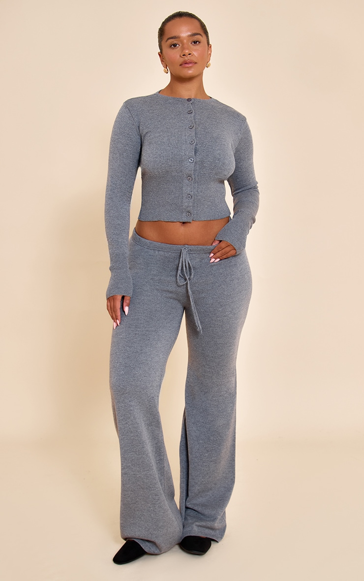 Shape Charcoal Knitted Tie Waist Pants