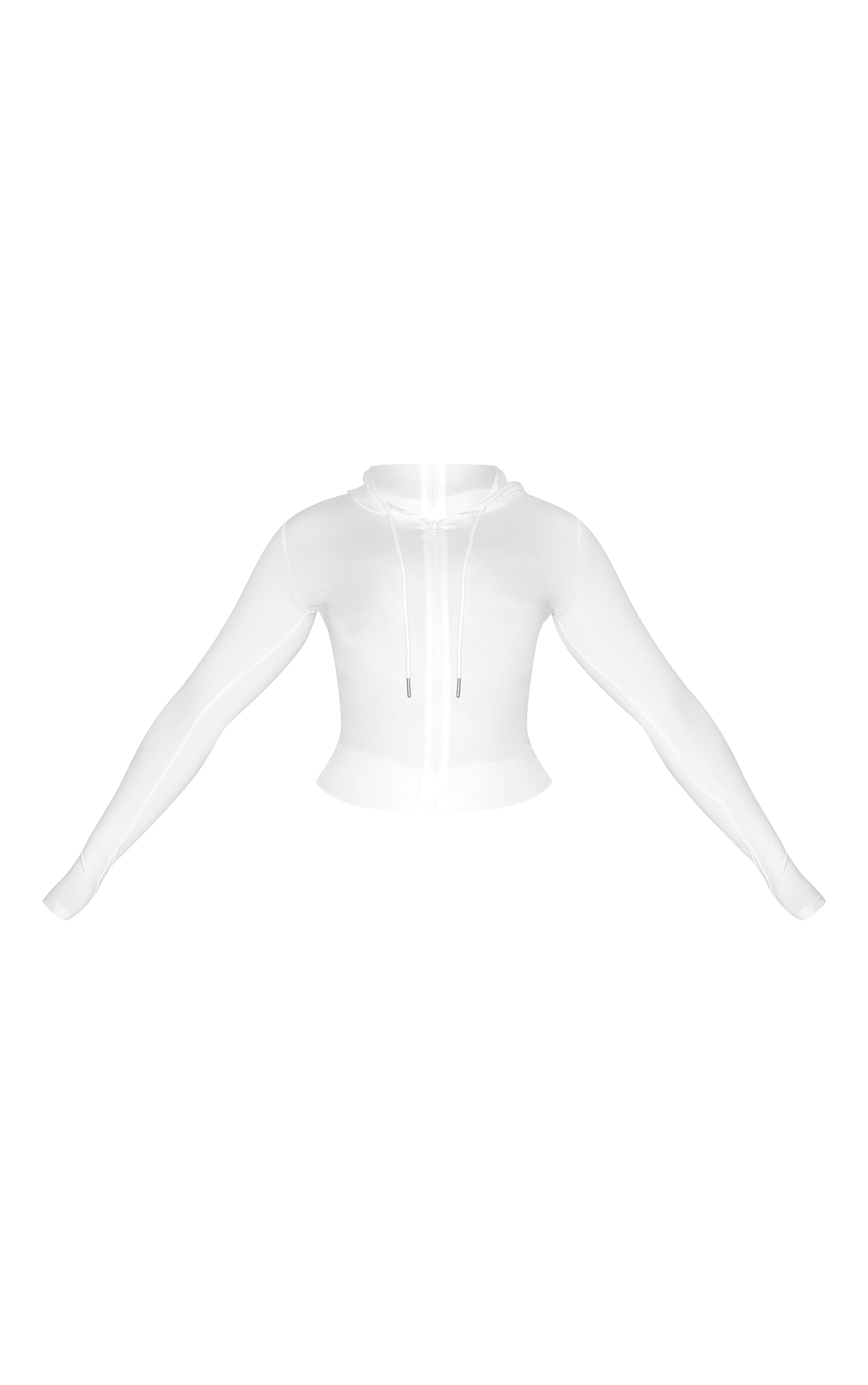 Shape White Sculpted Zip Through Hoodie | Shape