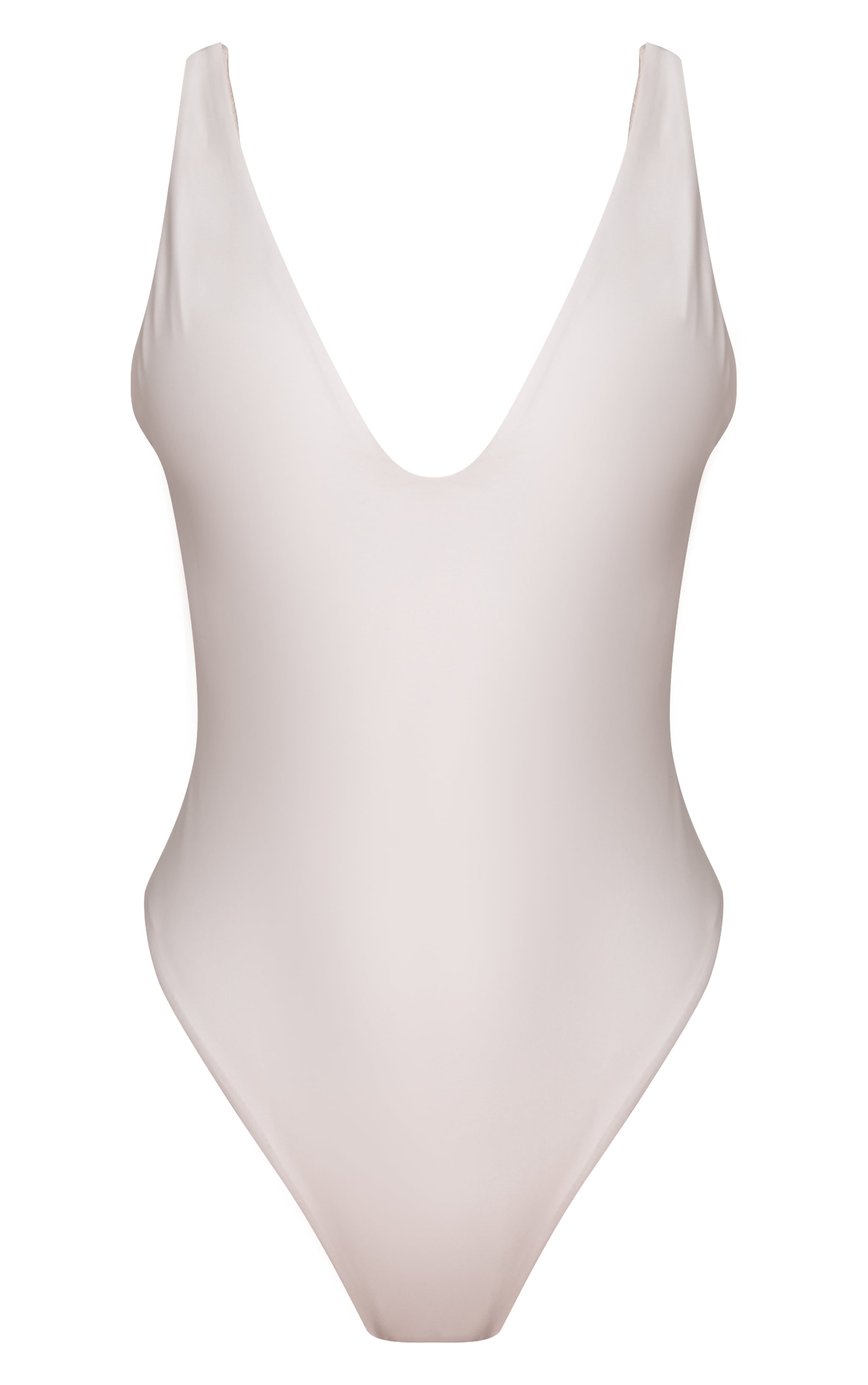 Maillot de bain blanc à bretelles en cordes et décolleté image 5