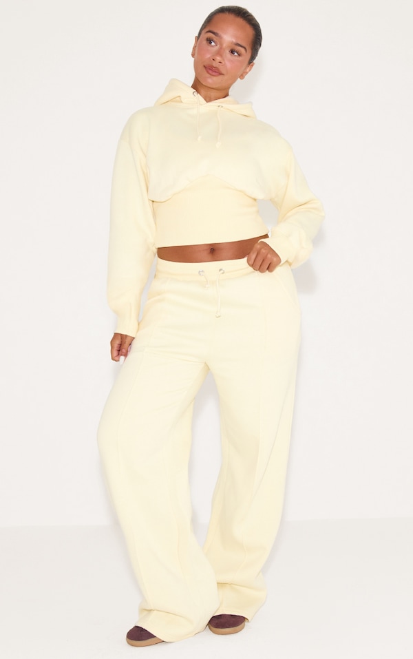 Shape Lemon Sweat Seam Detail Wide Leg Track Pants