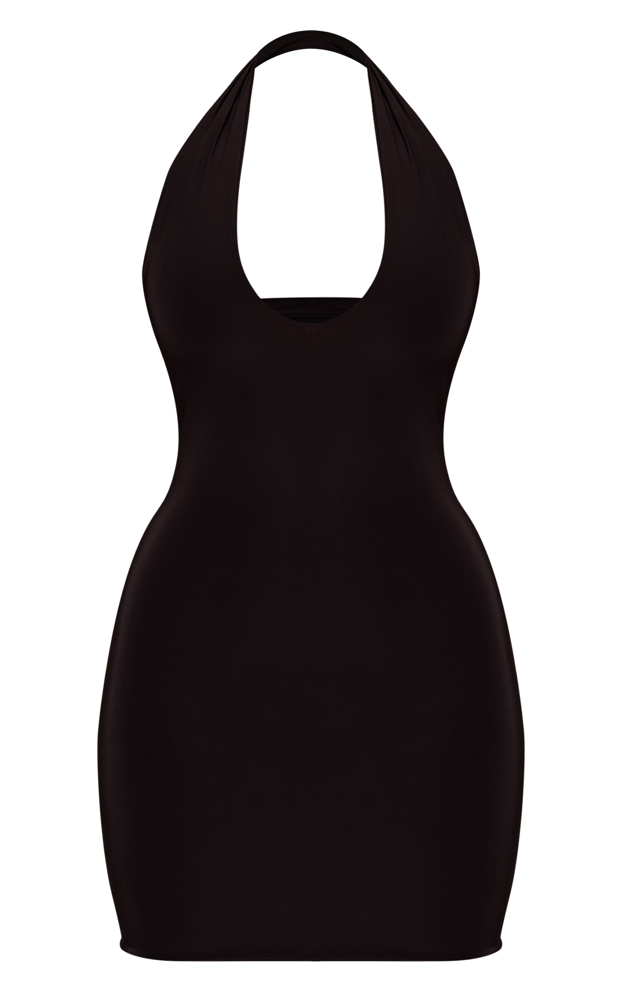 Shape Black Slinky Halterneck Mini Dress image 5