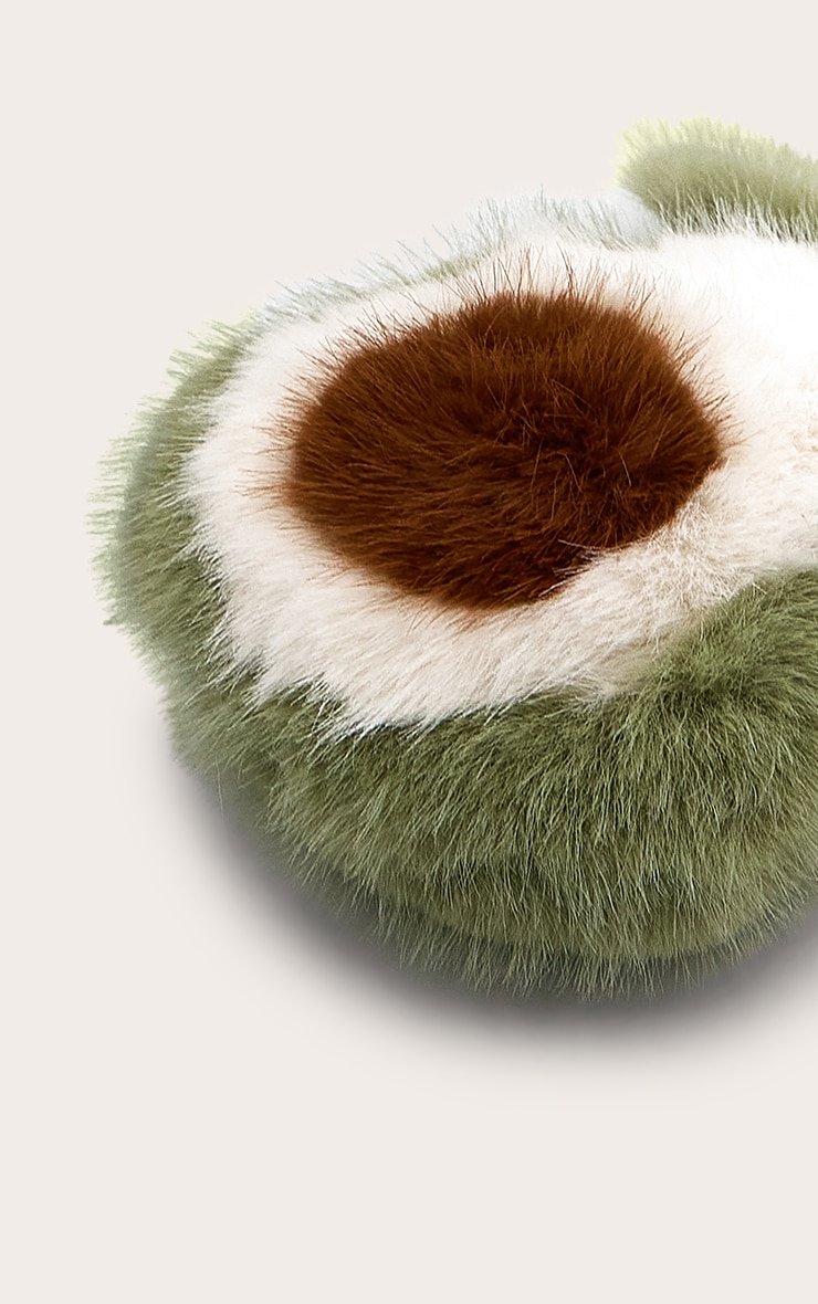 Fluffy Green Avocado Keyring image 4