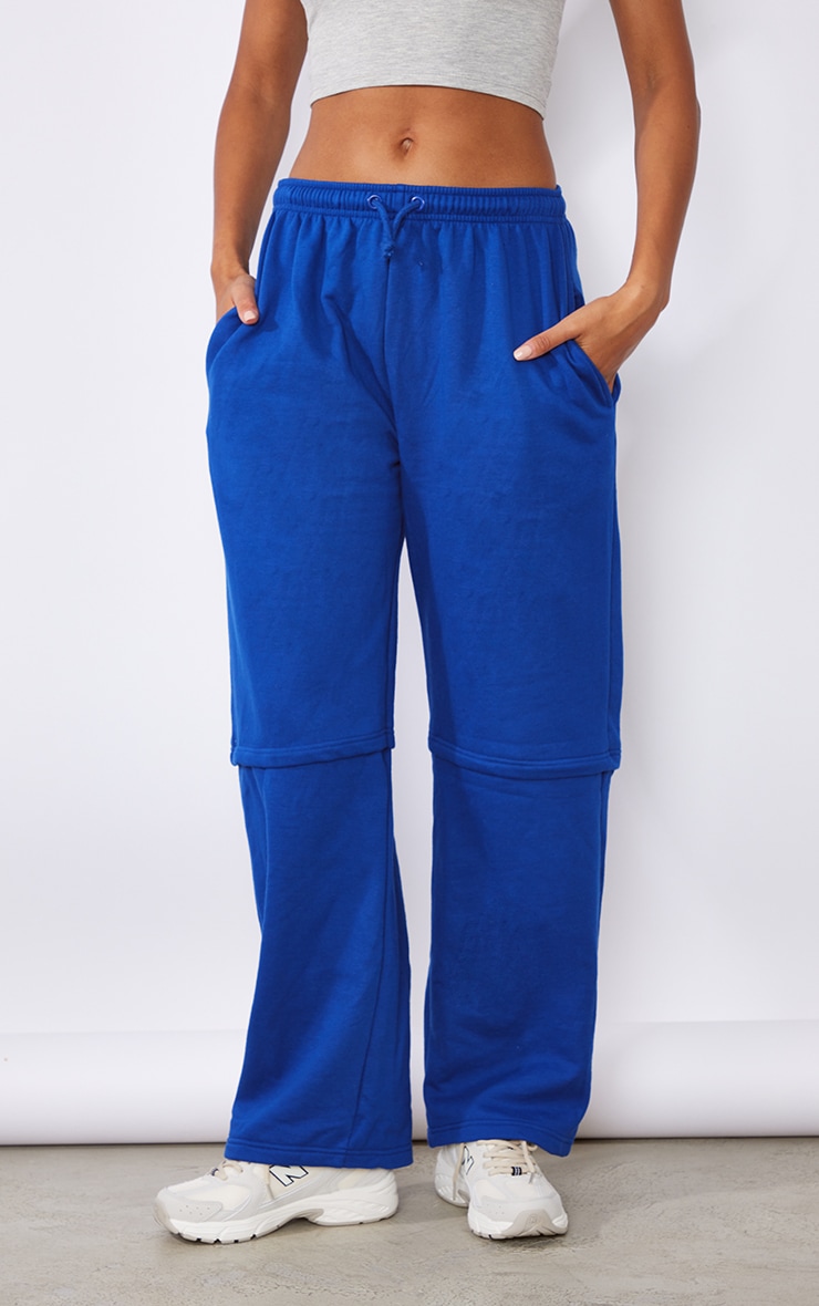 Cobalt Mid Rise Straight Leg Joggers PrettyLittleThing AUS