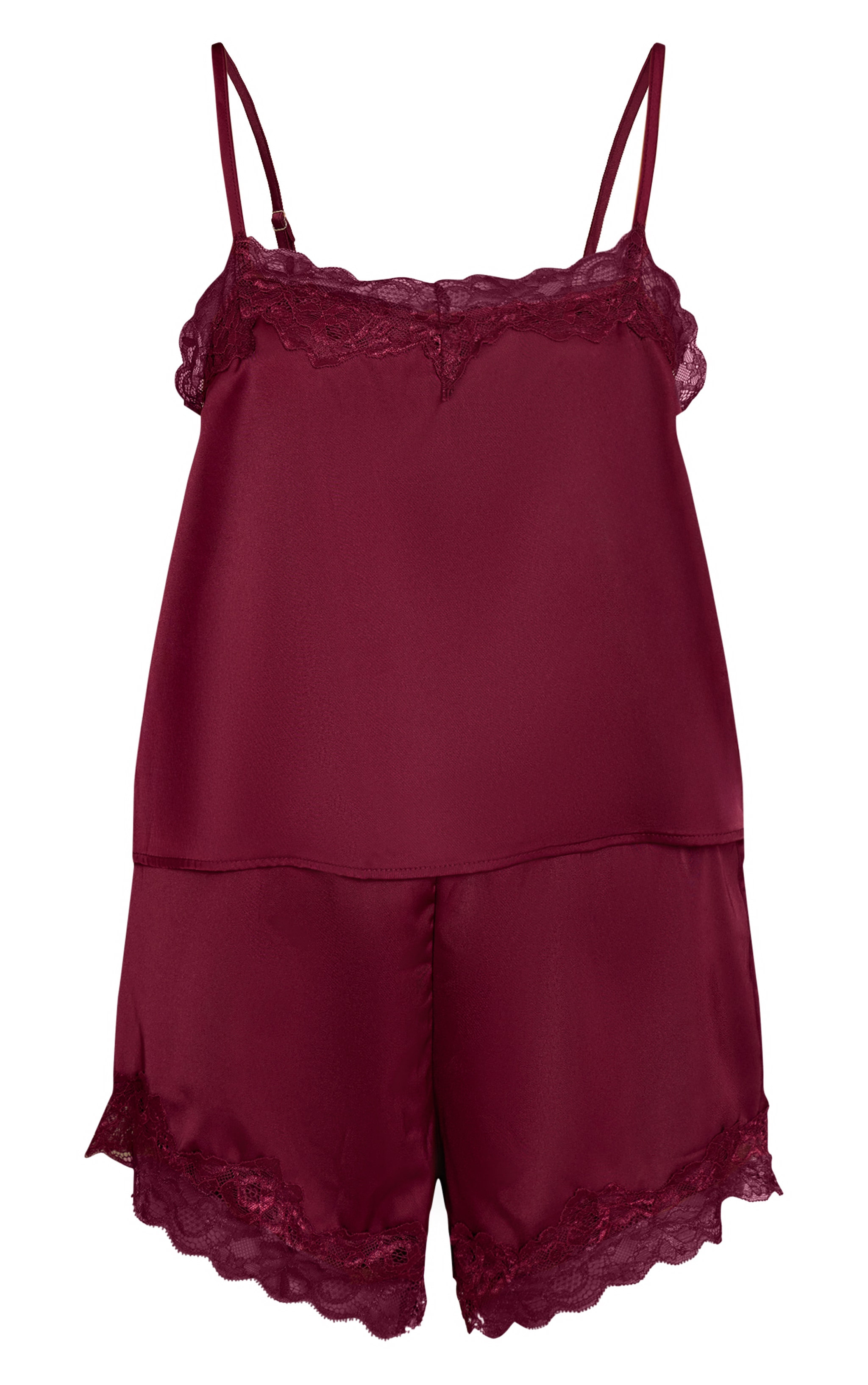 Pochette cadeau vêtements de nuit satinés bordeaux image 5