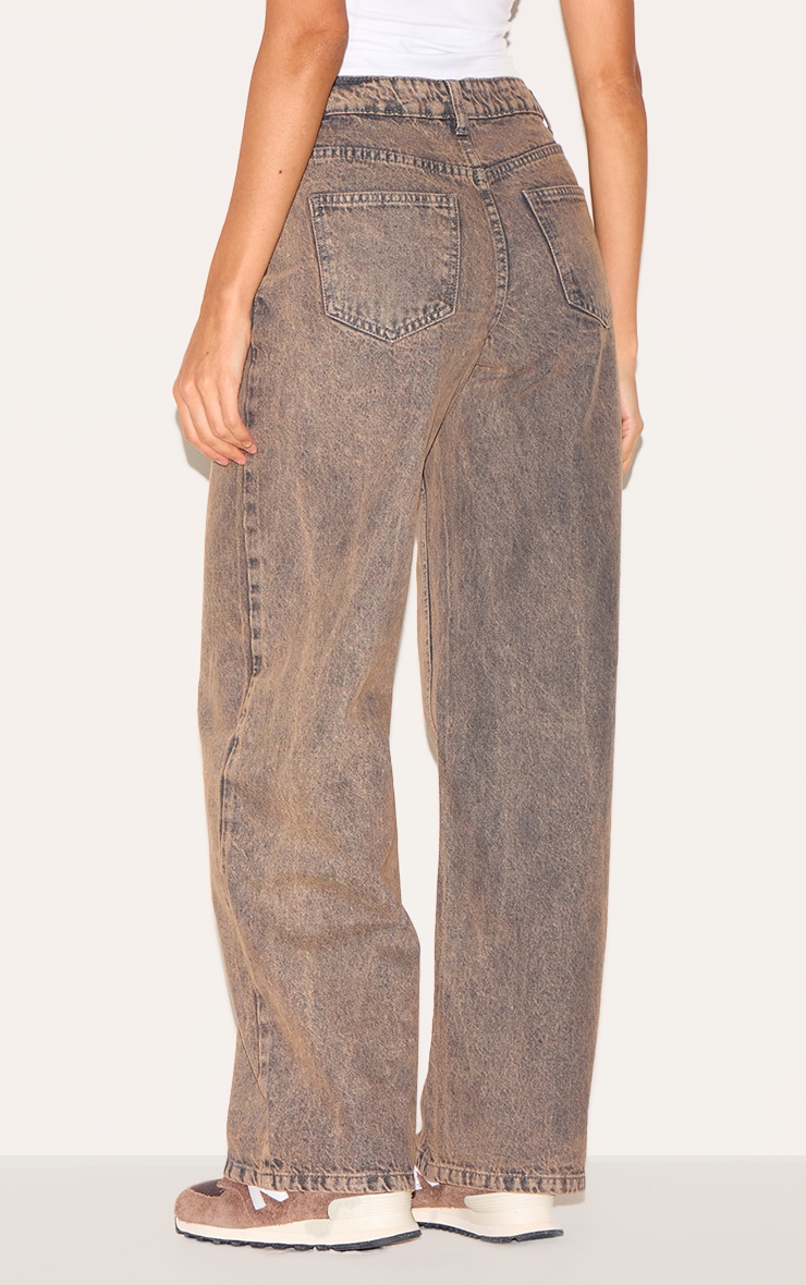 Vintage Brown Low Waist Wide Leg Jeans image 3
