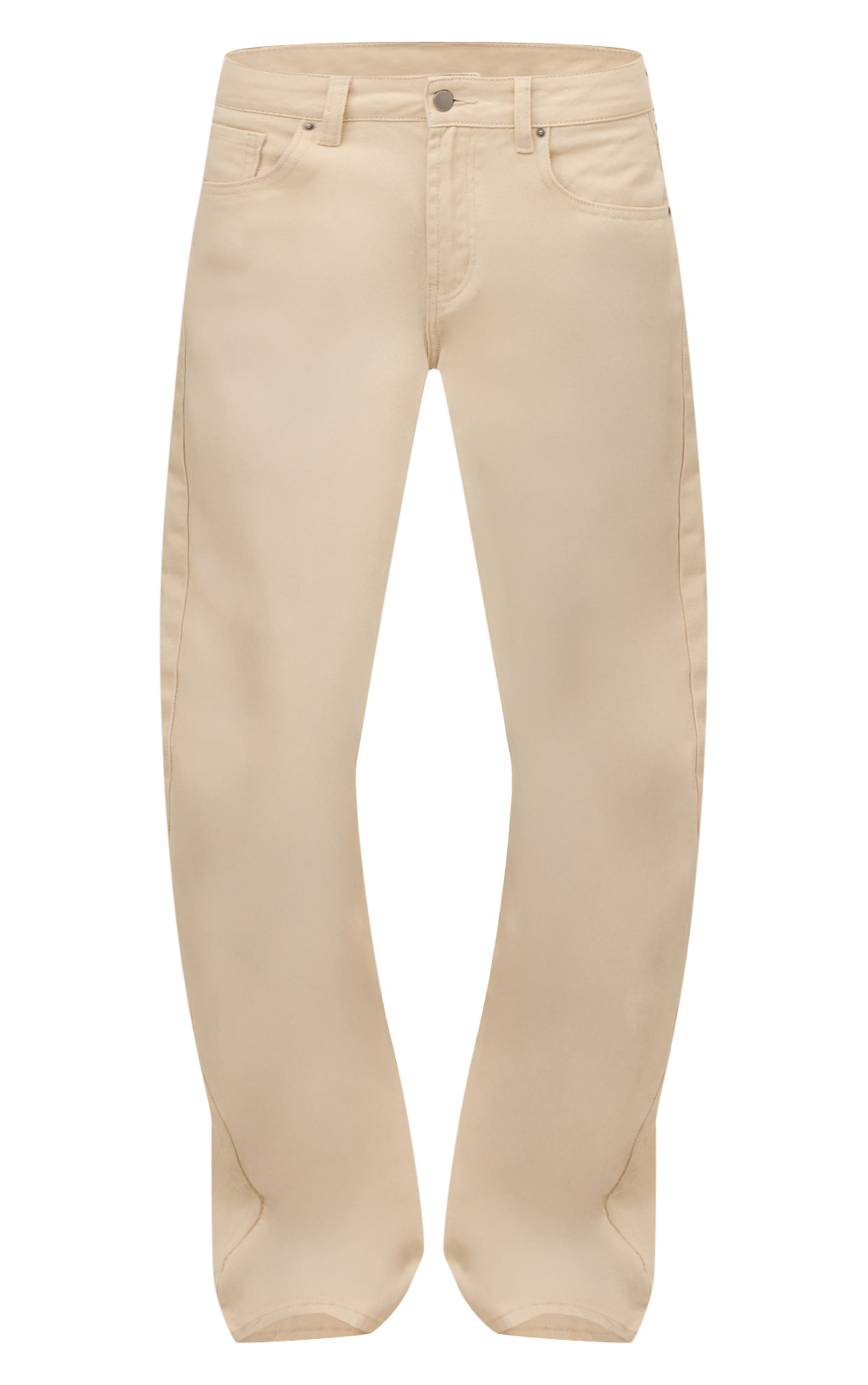Ecru Low Rise Barrel Jeans image 5