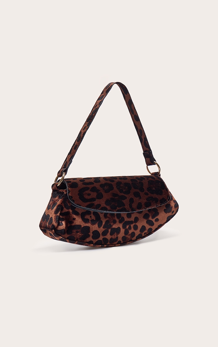Leopard Velvet Slim Curved Shoulder Bag image 2