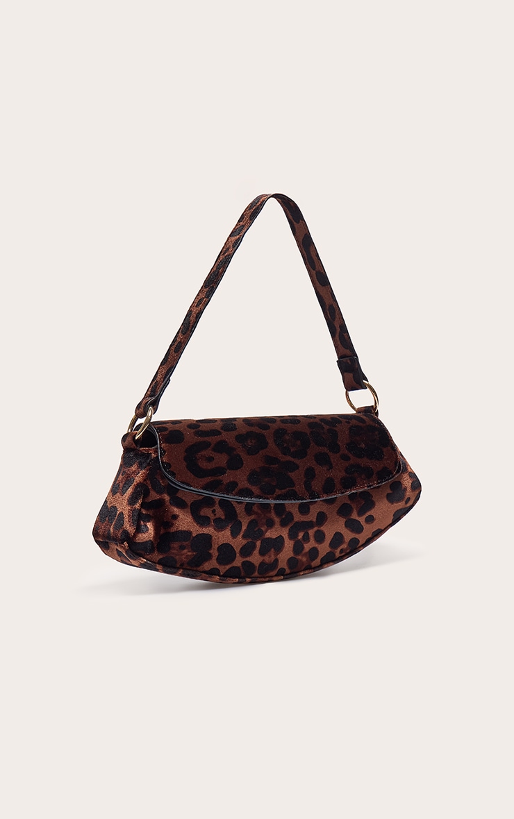  Leopard Velvet Slim Curved Shoulder Bag image 2