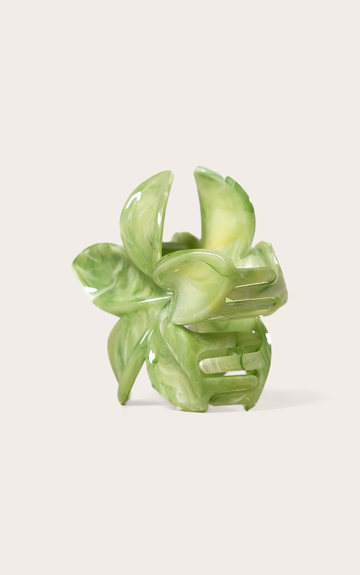 Pince à cheveux citron vert en forme de fleur de lys image 3