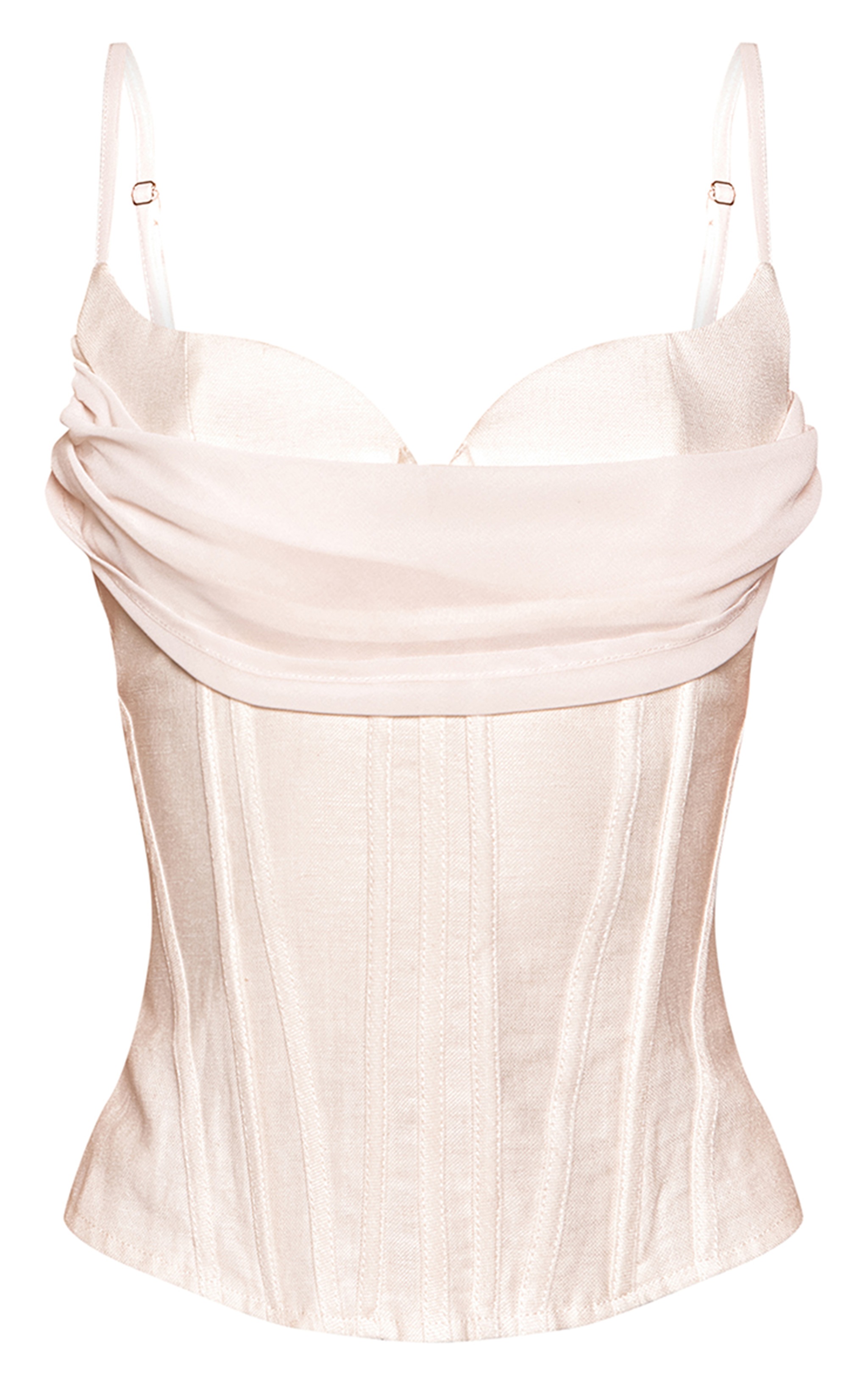 Cream Overlay Bust Detail Woven Corset image 5