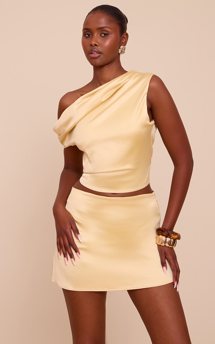 mid length satin skirts short