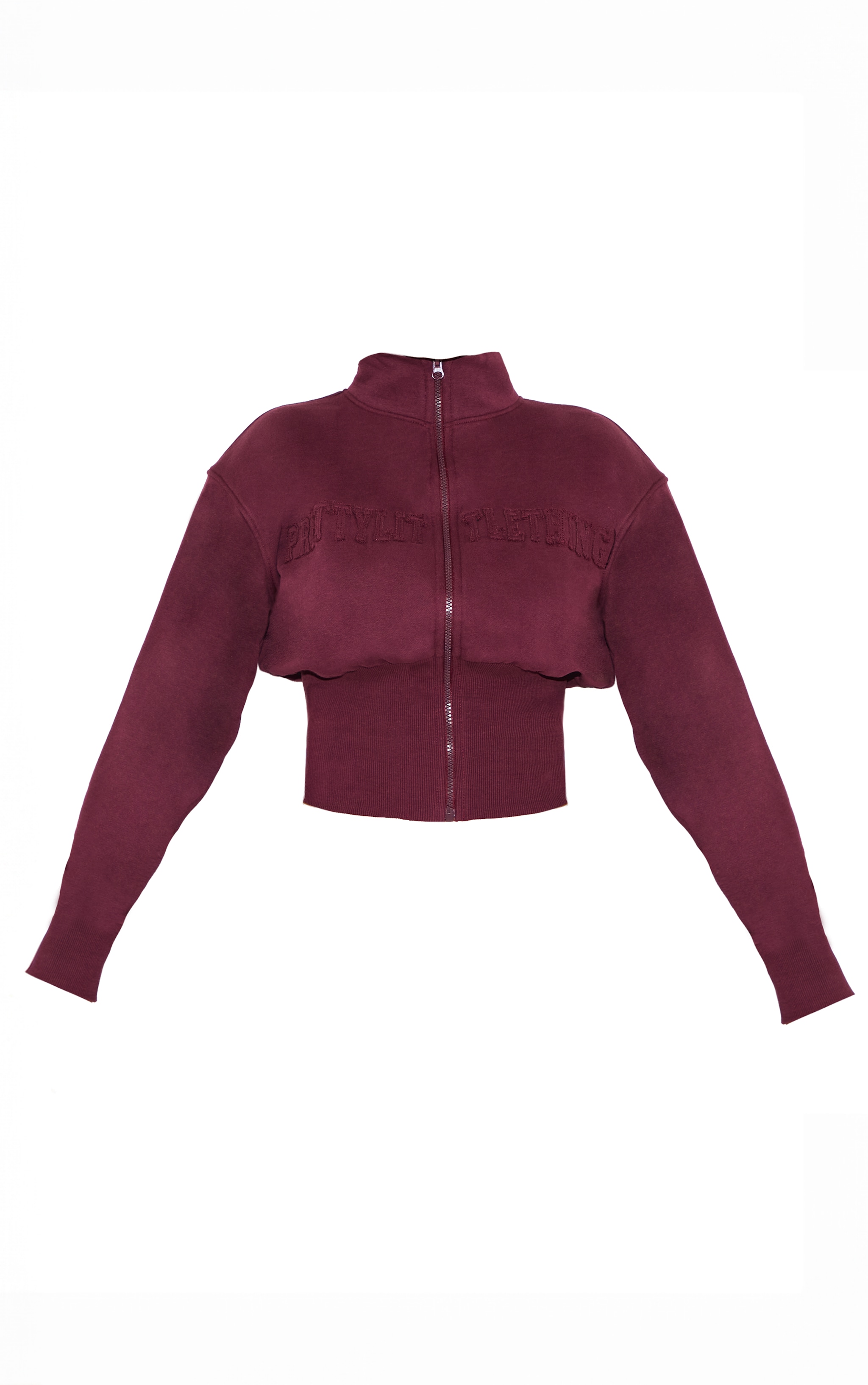 Shape Wine Fitted Zip Up Sweatshirt image 5