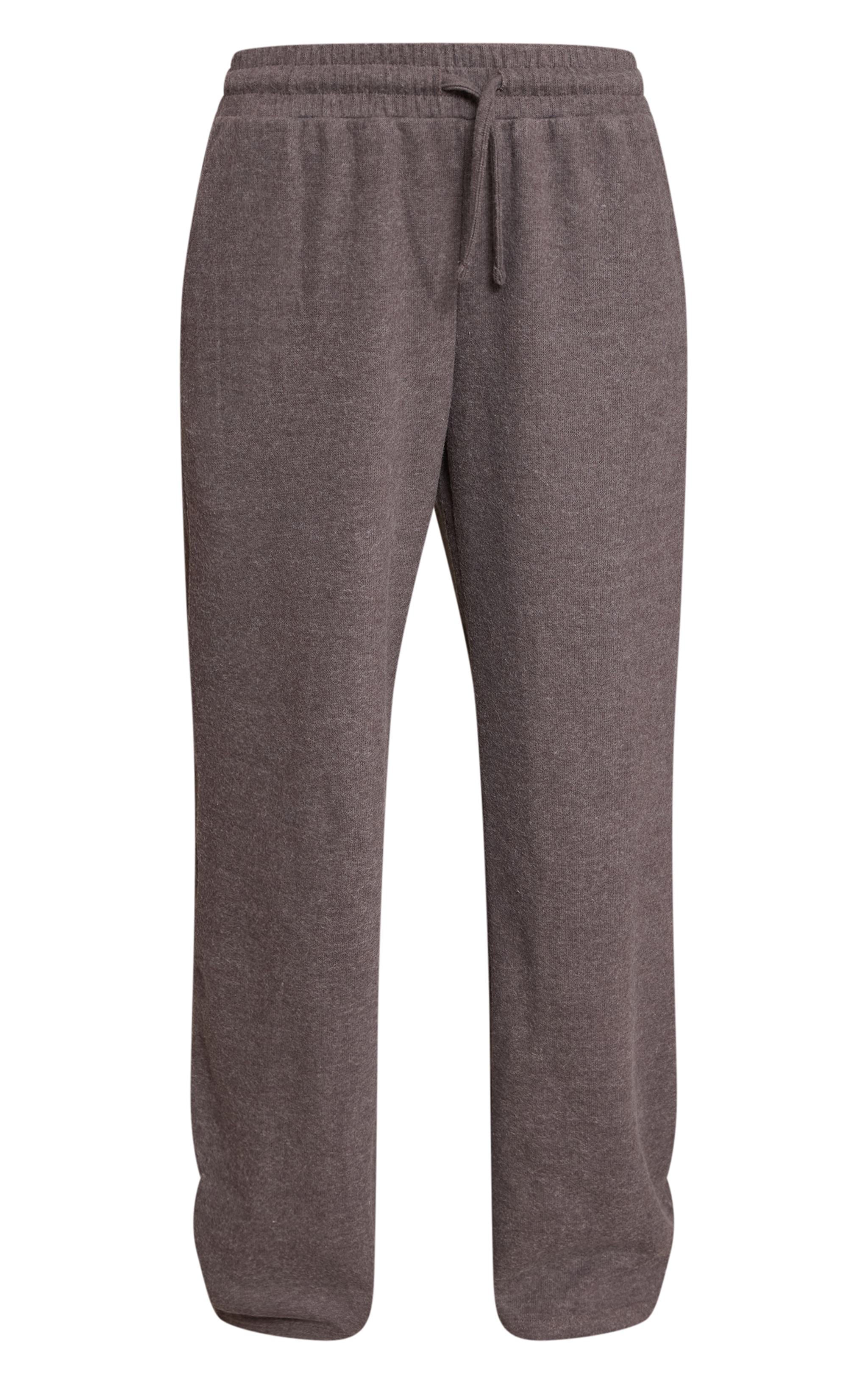 Charcoal Grey Brushed Soft Touch Wide Leg Pant image 5