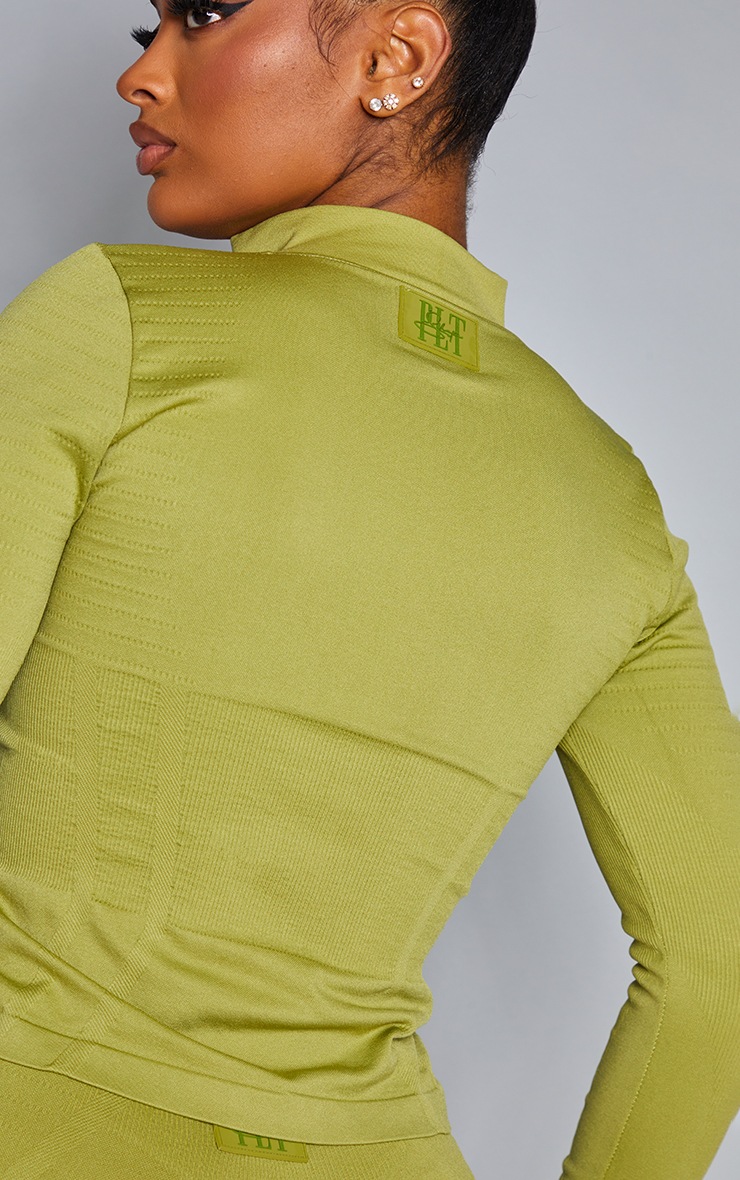 Shape Olive Branded Double Zip Gym Top image 1