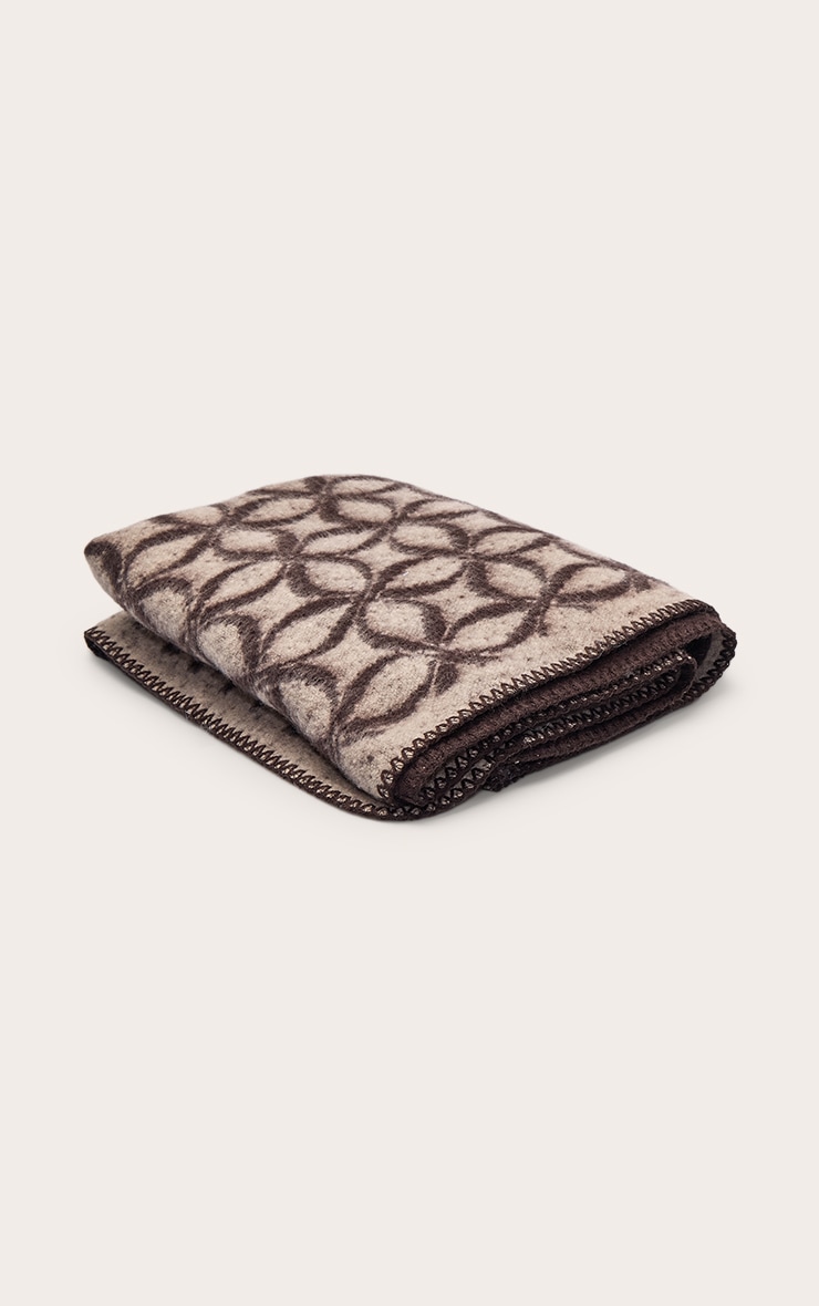 Chocolate Jacquard Soft Touch Scarf image 3