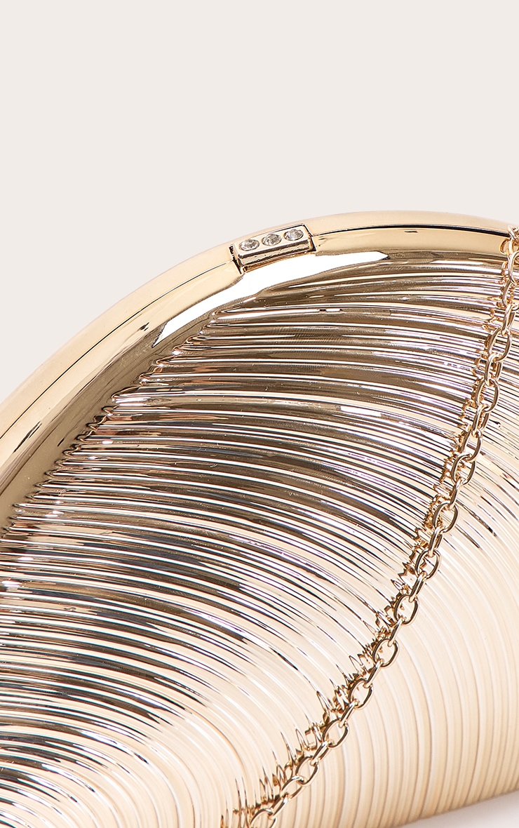 Gold Hard Shell Clutch image 3