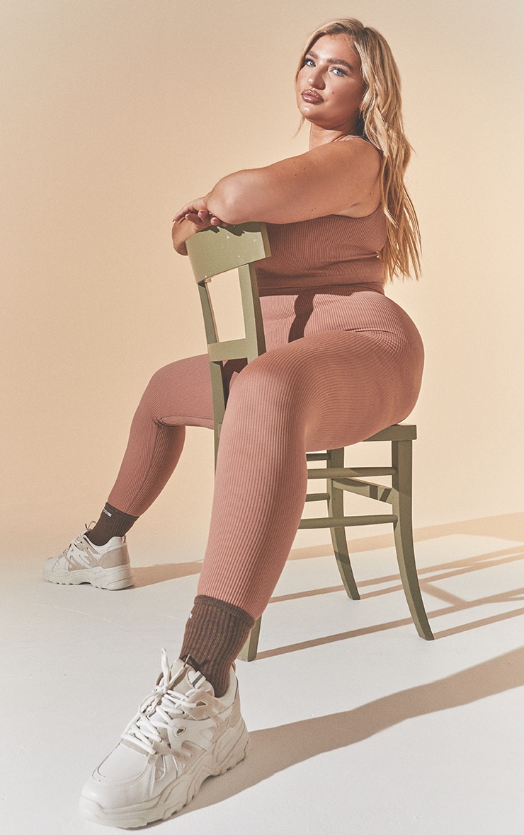 Plus Taupe Contour Legging