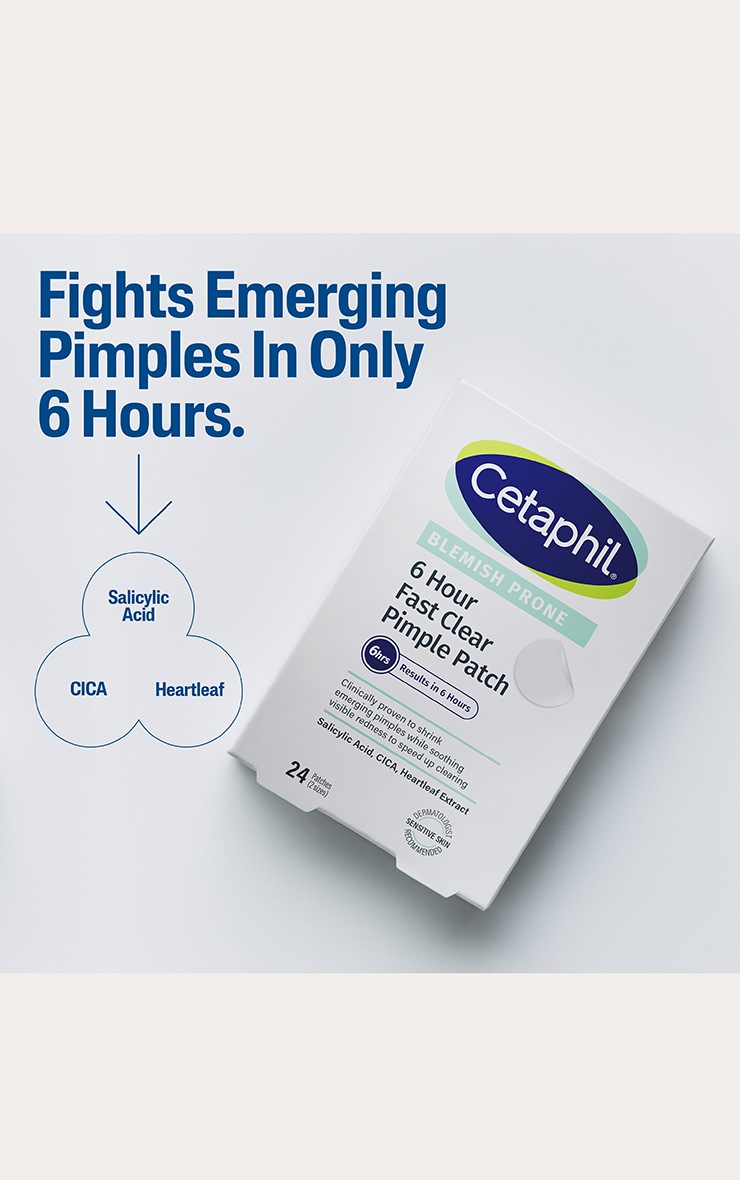 Cetaphil Gentle Clear Pimple Patches, 24 Fast Clear Spot Patches image 3