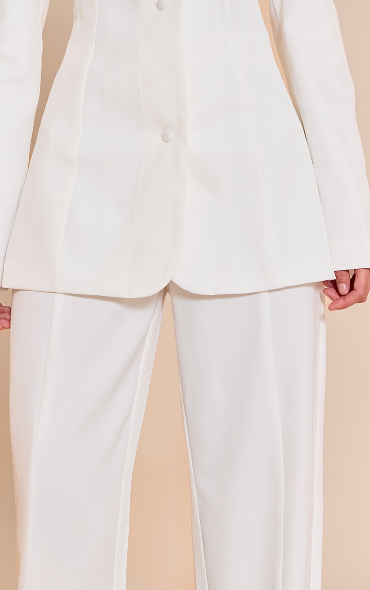 Pantalon de tailleur large blanc image 4