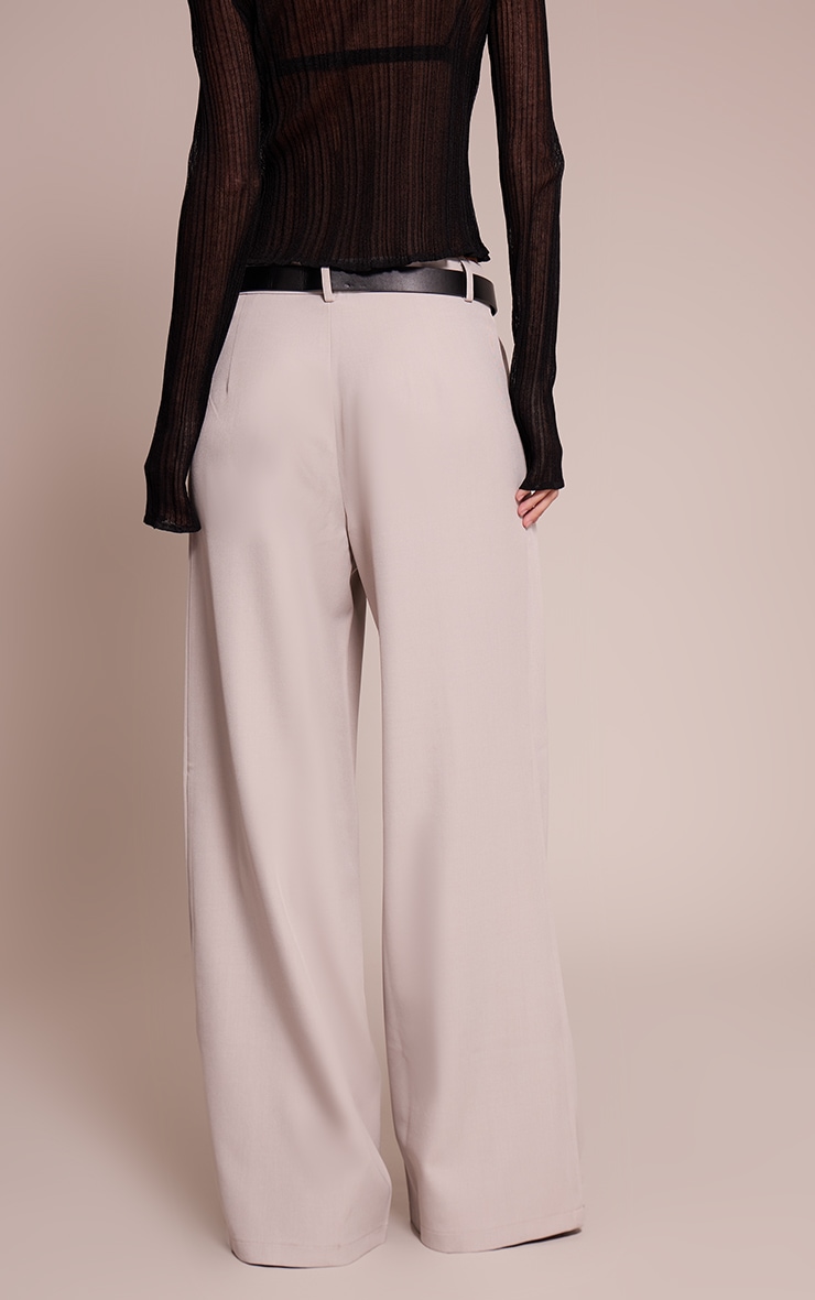 Pebble Woven Double Pleat Wide Leg Pant image 3