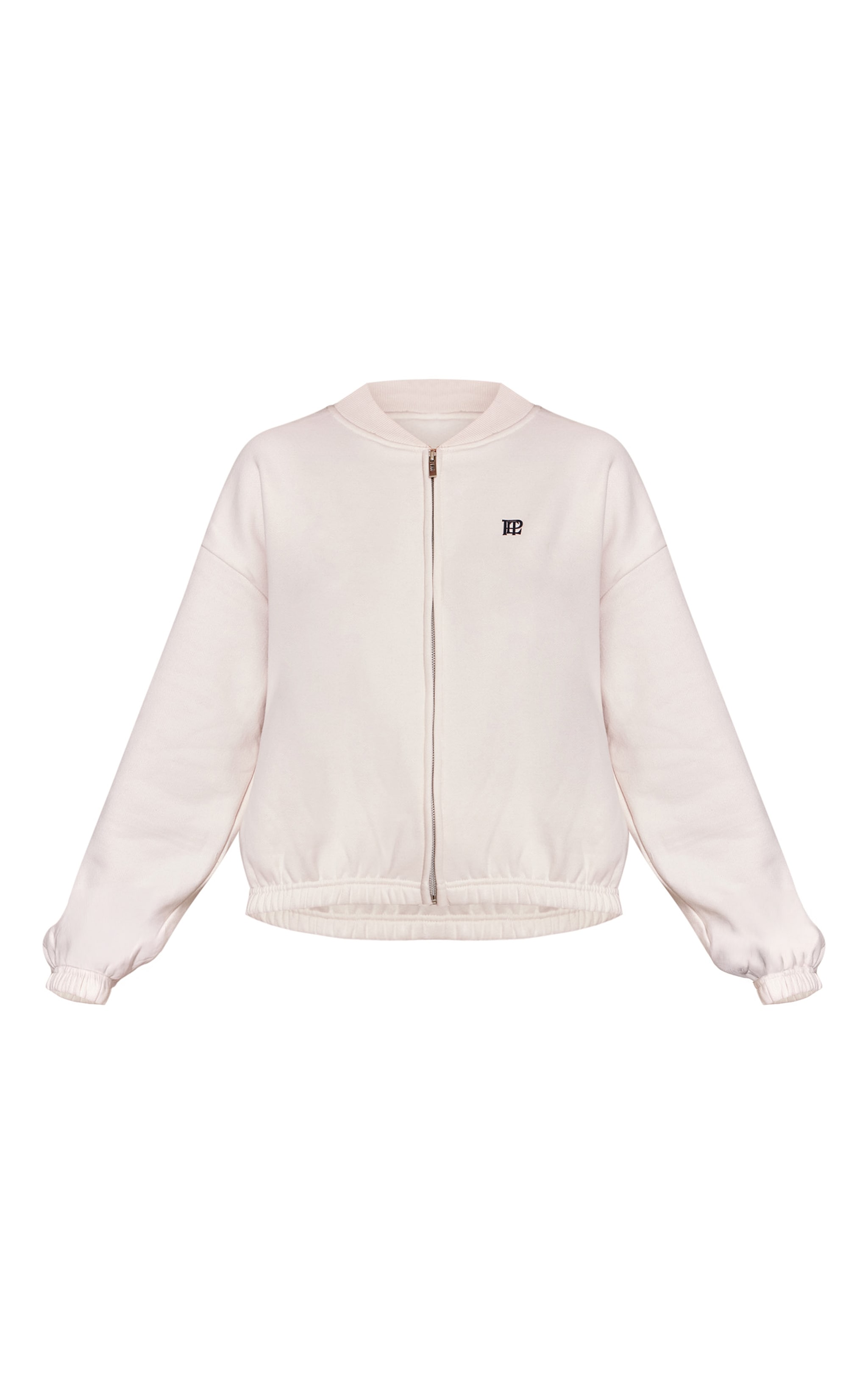 PLT Cream Cotton Fleece Bomber Jacket image 5