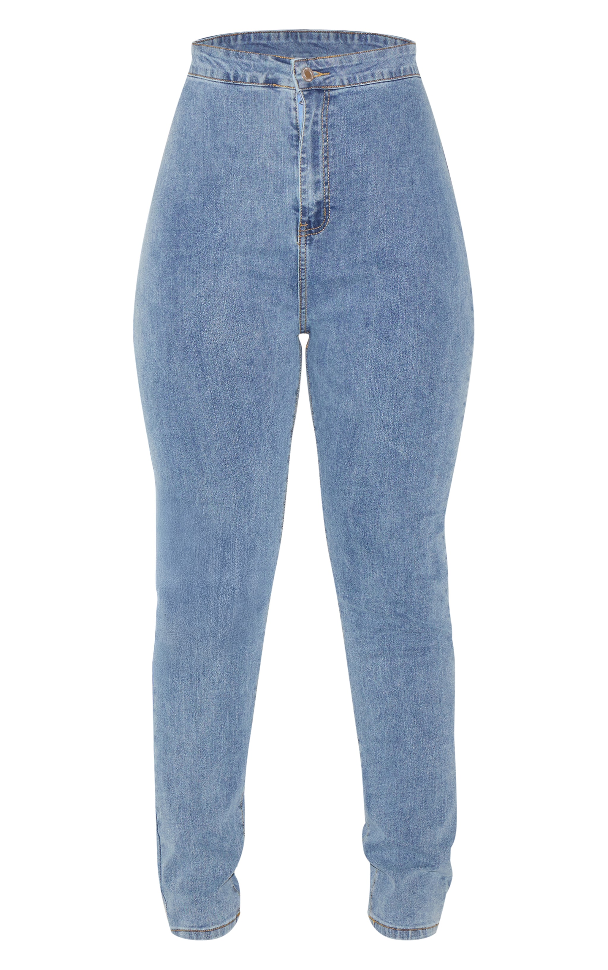 PRETTYLITTLETHING Plus Vintage Wash Disco Skinny Jeans image 5