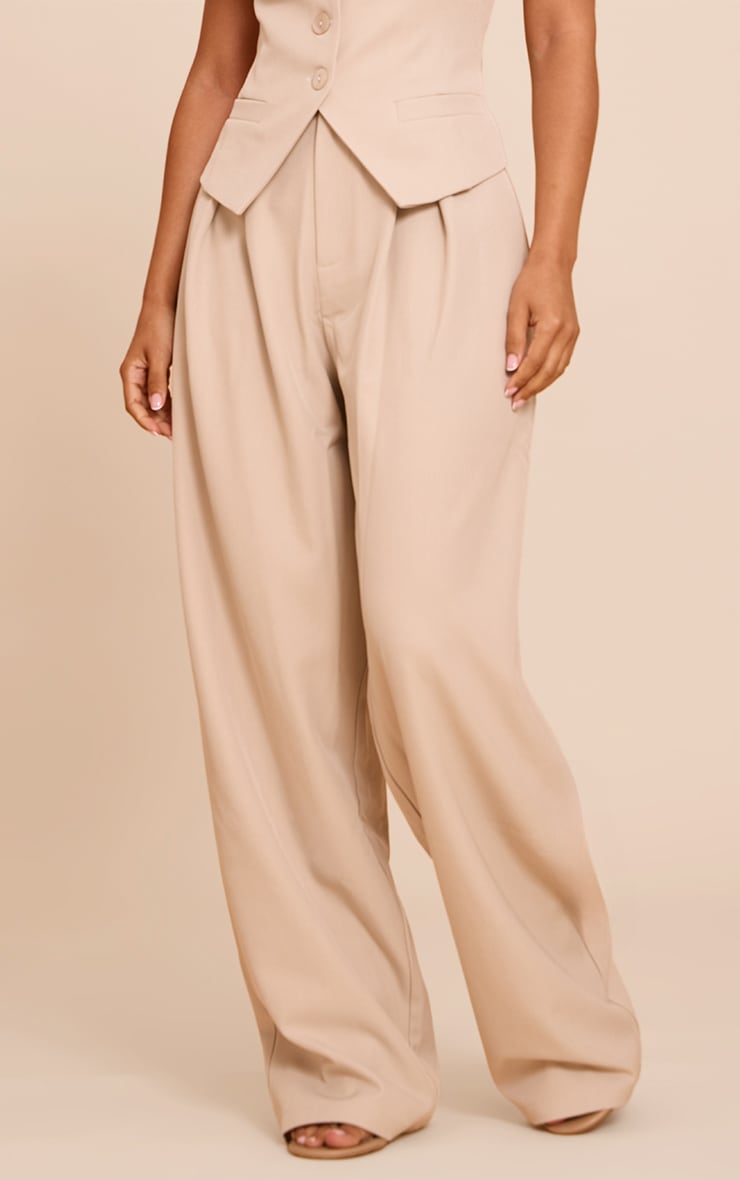 Petite Stone Tailored High Waist Wide Leg Pants image 2