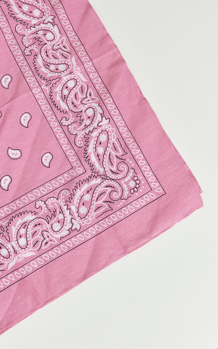 ◇DAKS◇ Pink Chain Print Bandeau Scarf DCSC5E255P2 Women's Scarf with denim division bandana print | Multicolor