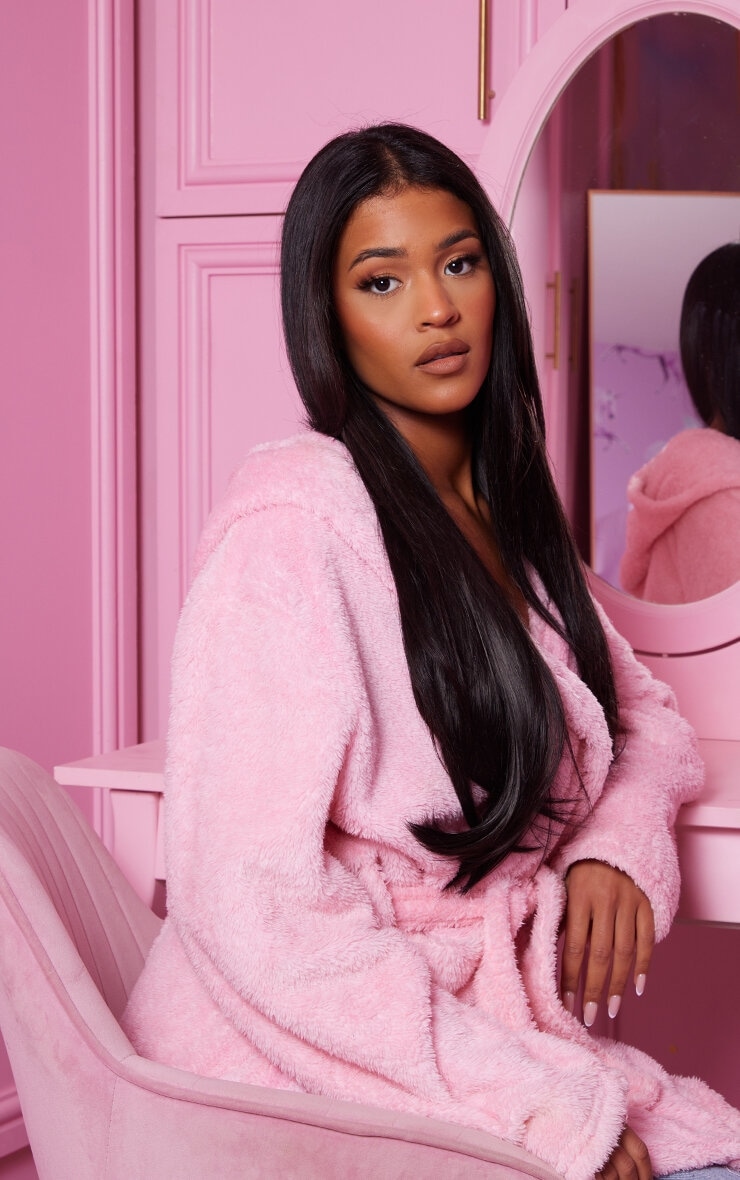 Lullabellz Thick 24` 1 Piece Straight Clip In Hair Extensions Raven image 2