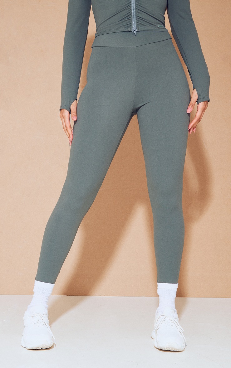khaki sport leggings