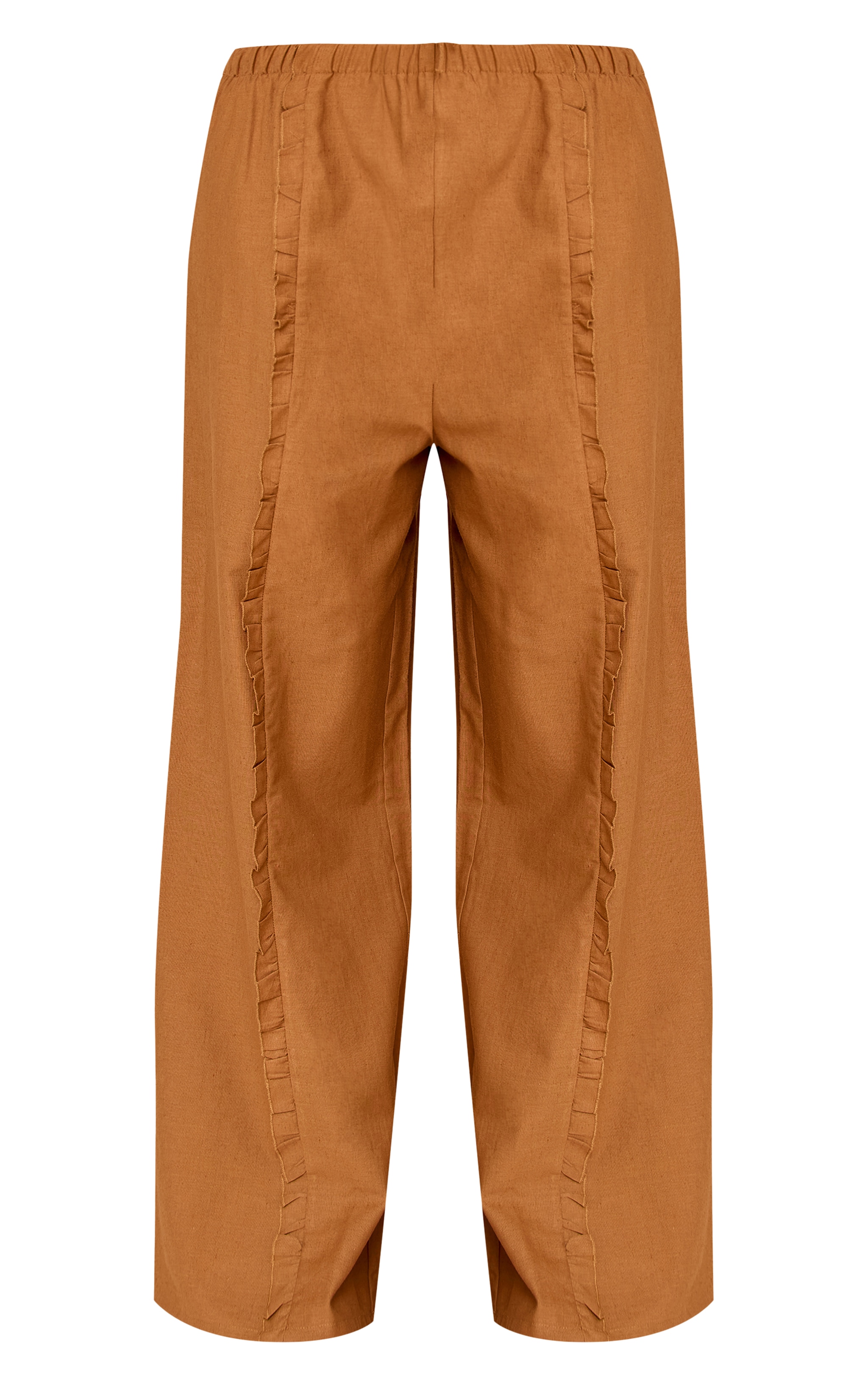 Plus Tan Wide Leg Drawstring Pants image 5