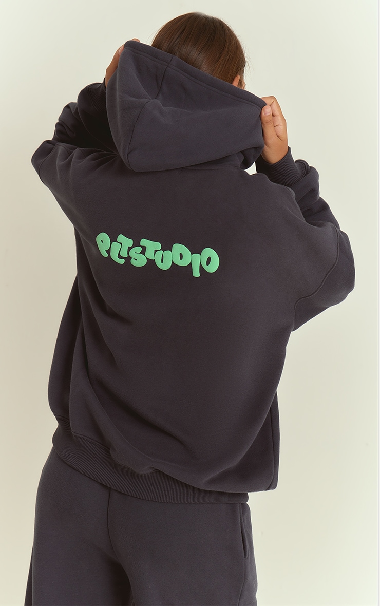 Navy Plt Studio Puff Print Hoodie  image 1