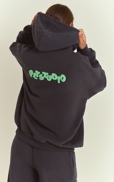 Navy Plt Studio Puff Print Hoodie