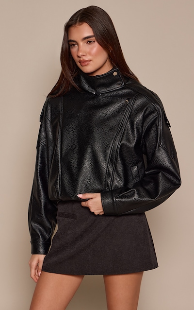 Black Peachskin Skort