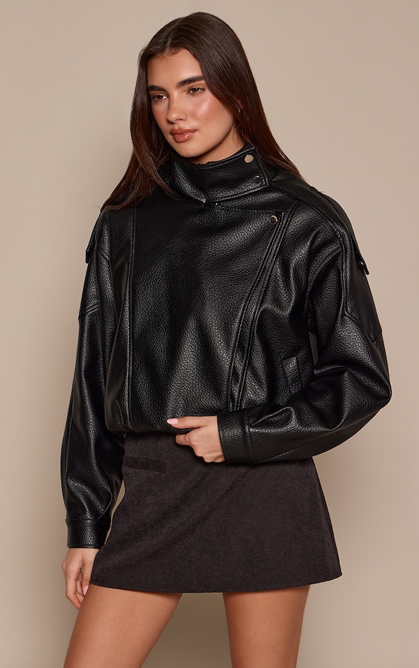 Black Peachskin Skort