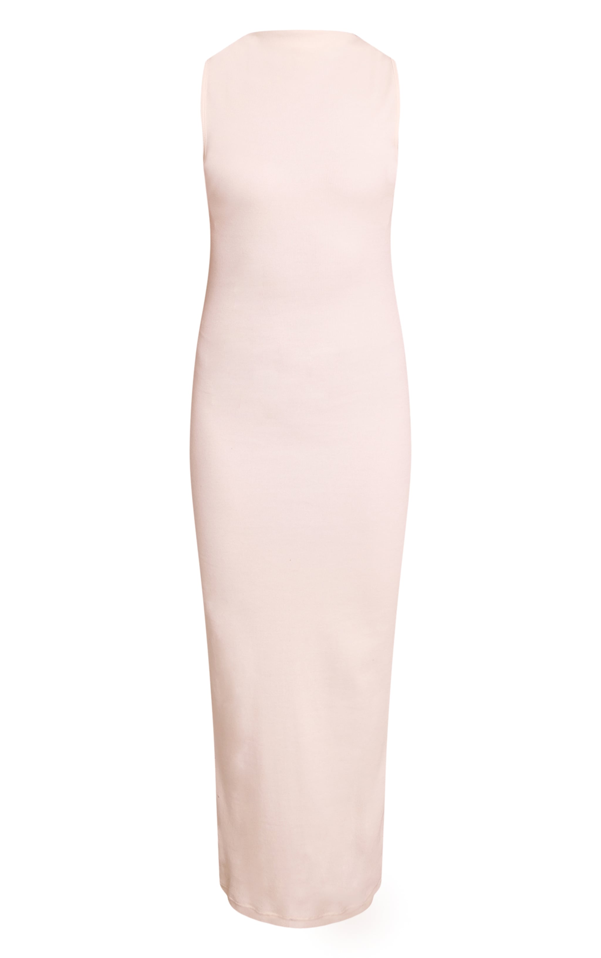 Cream High Neck Sleeveless Maxi Dress image 5