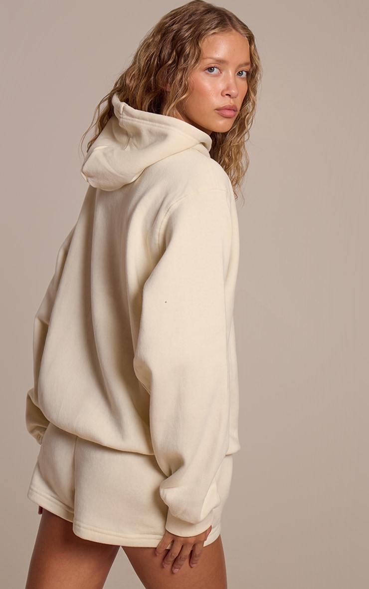 Cream Logo Oversized Hoodie image 2