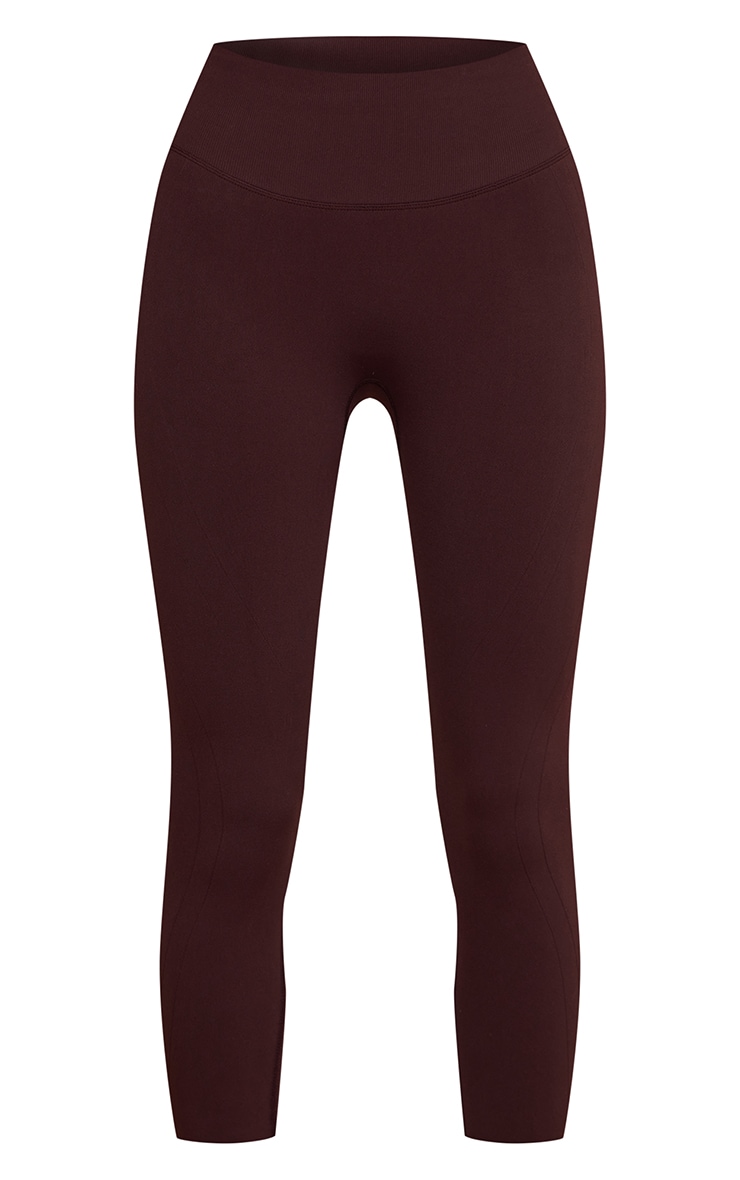 PLT Chocolate Seamless Scrunch Bum Leggings image 5